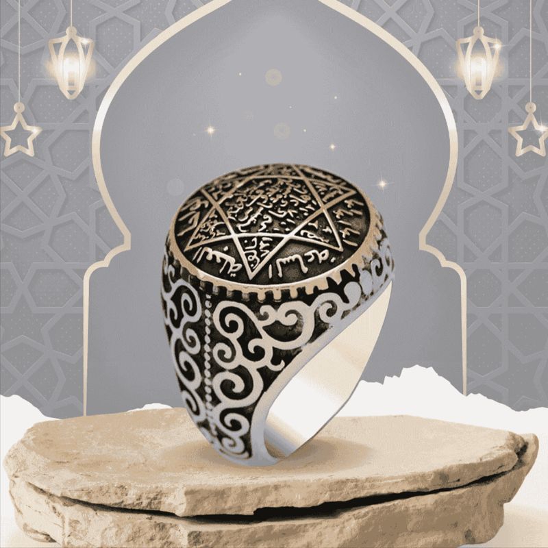 Cincin Silver Turki Perak 925 Akik Yaman / Cincin Stempel Nabi Sulaiman As
