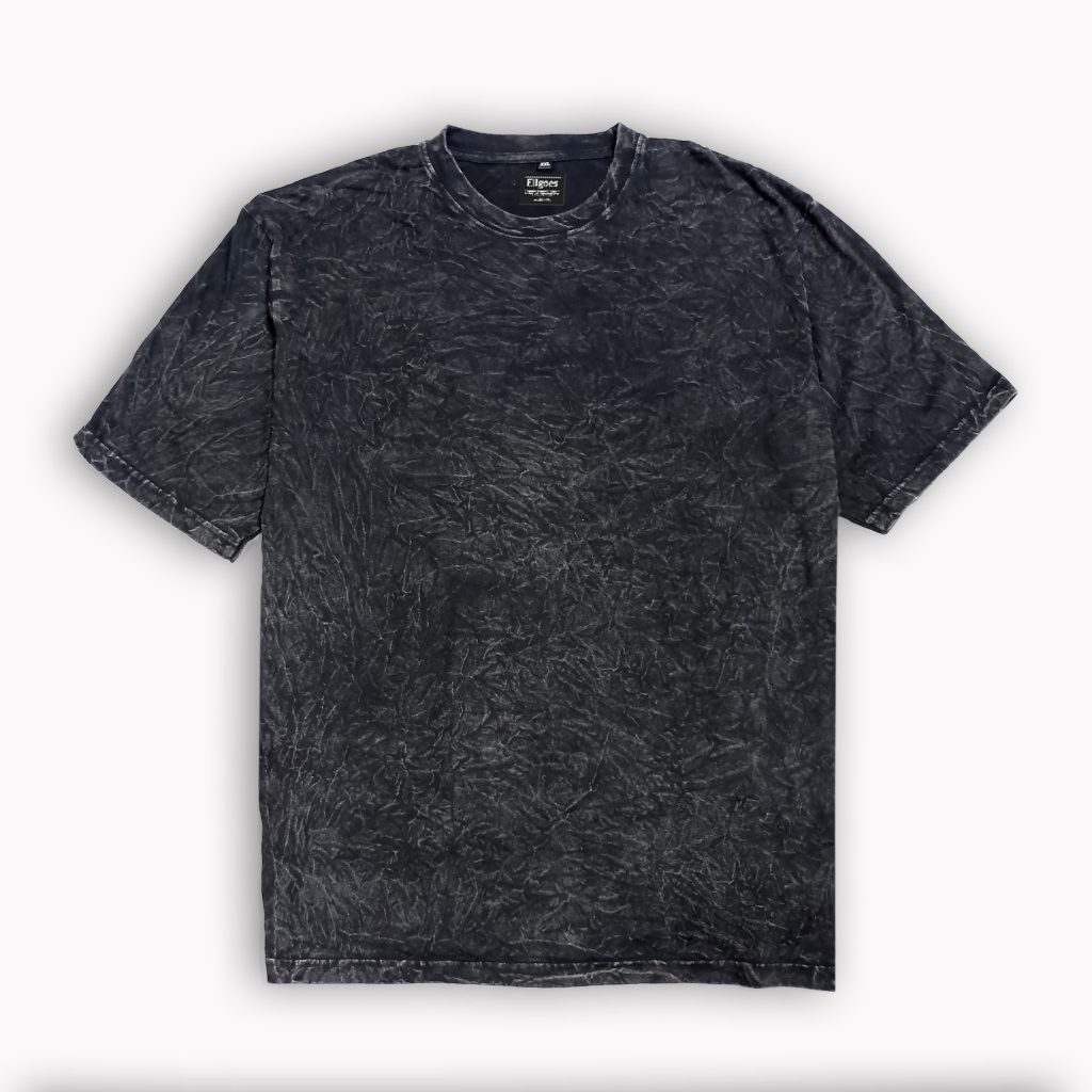 ELGS Kaos Polos Washing - Kaos Polos Black Washed Oversize - Kaos Distro Polos
