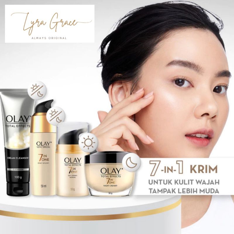 Olay Total Effect 7 in 1 Paket Lengkap Olay Total Effect 7 in 1 Cleanser Serum Day Cream Night Cream