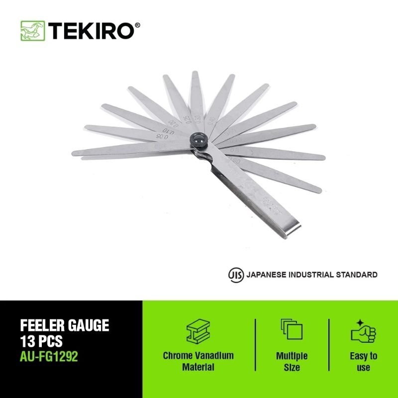 ALAT SETING KLEP TEKIRO FEELER GAUGE TEKIRO 13 BLADE ALAT SETEL KLEP PULER GAUGE AU-FG1292
