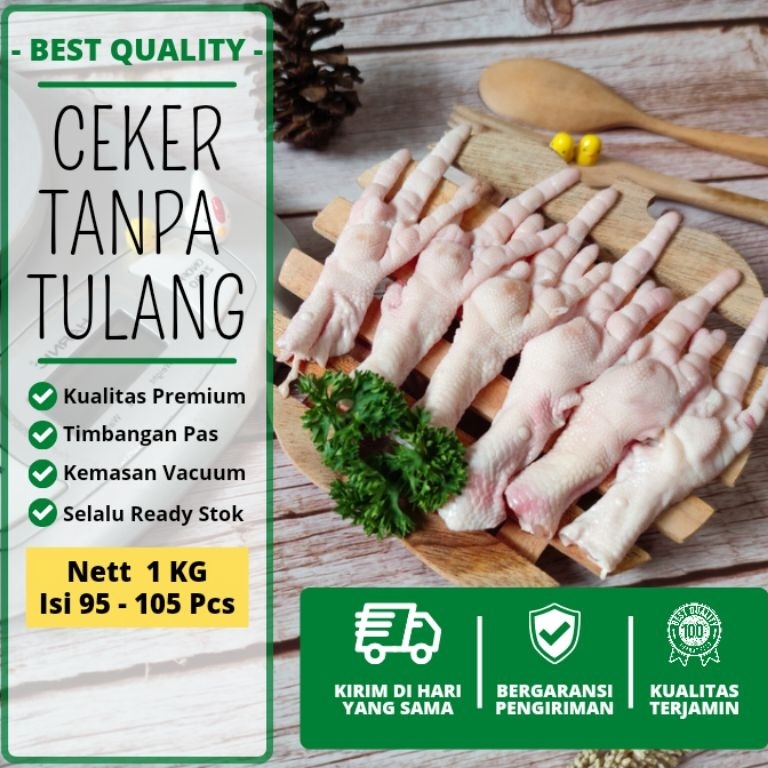 

AFY337 COD NEWPRODUCT Ceker Tanpa Tulang 1 Kg Boneless Chicken Feet Korean Food Daging Ceker Ayam Broiler Segar Tanpa Tulang