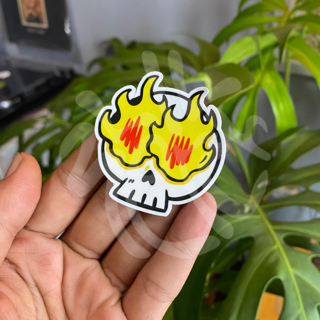 

stiker tengkorak / sticker / aesthetic sticker / sticker tumblr / aesthetic sticker / stiker hp / stiker laptop / stiker helm / stiker satuan / stiker tahan air / sticker pack
