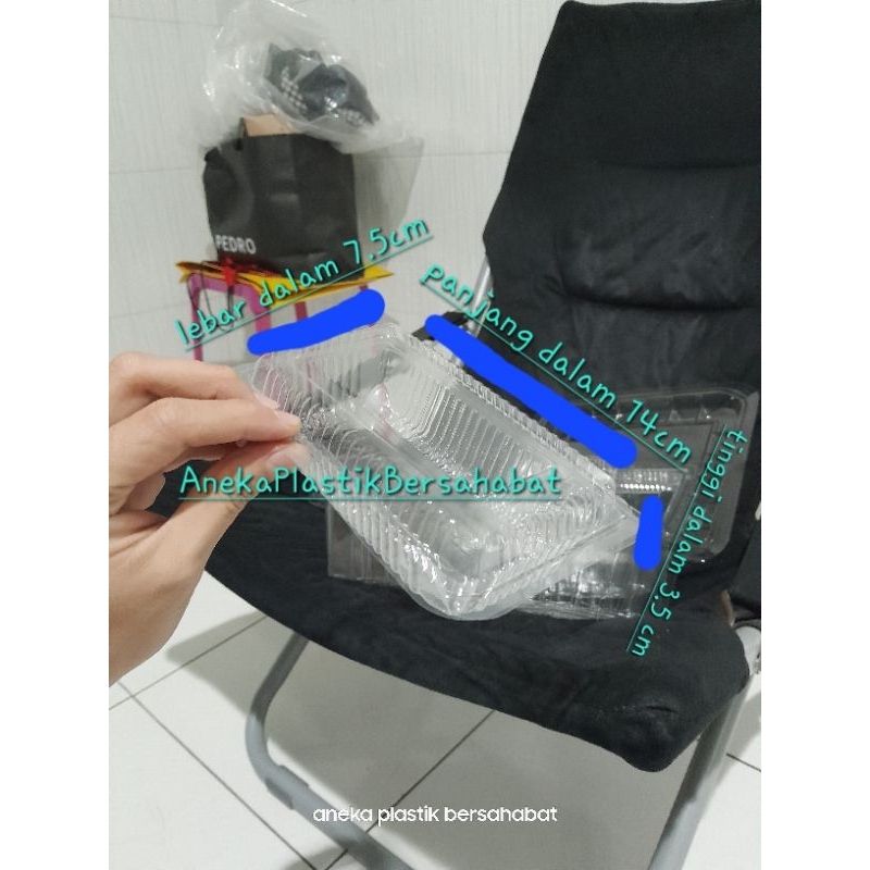 ( 100 pcs ) kotak mika BX 4 M3 (tebal) makan , kurma , bolu , roti , kue , ikan jumbo