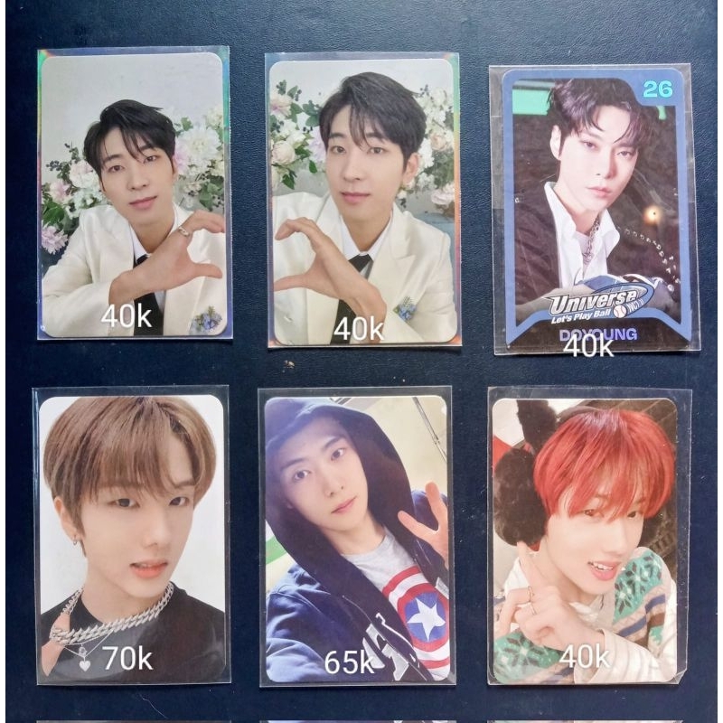 WTS PHOTOCARD OFFICIALL JAEHYUN HOODIE/JISUNG SMTOWN AR/ DOYOUNG/JISUNG PINK CHRISTMAS/WONWOO CARVER