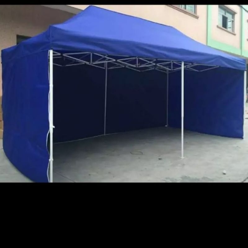 Tenda lipat 3x6 premium + 3 sisi dinding