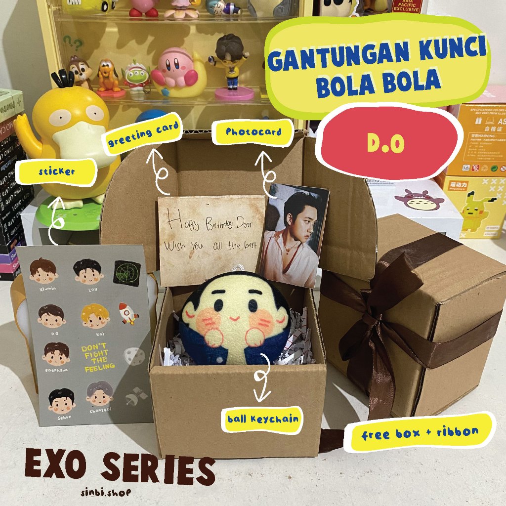Hampers Gantungan Boneka Exo Bola Bola Suho Baekhyun Chanyeol Sehun Do Chen Kai Xiumin Kpop Kopers I