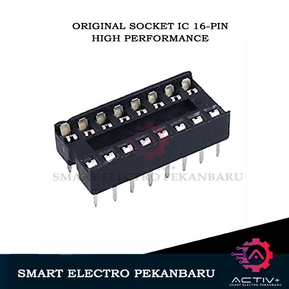 ORIGINAL SOCKET IC 16PIN 8X2 DIP-16 16 PIN ADAPTER SOKET 16P 16 P DIP16 16KAKI 16 KAKI KONEKTOR TERM