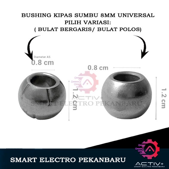 ORIGINAL BOSHING KIPAS BULAT 8MM (PILIH VARIASI: POLOS / BERGARIS) UNIVERSAL Bushings Bos Bulat Gari
