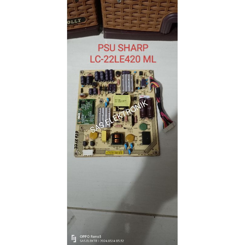 PSU POWER SUPPLY REGULATOR TV LED SHARP 22 INCH LC22LE420ML LC-22LE420ML LC-22LE420 491A015B1400RR
