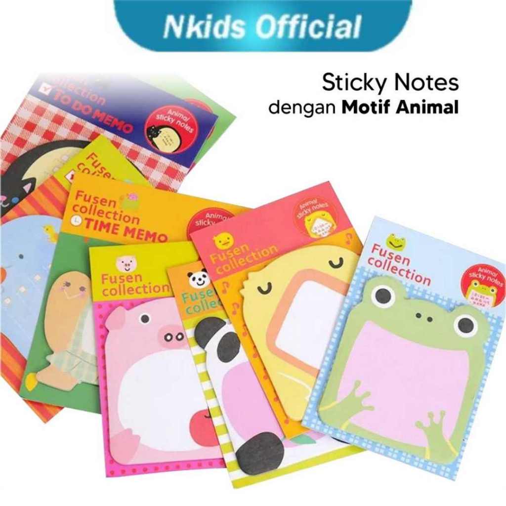 

Buku Catatan Memo Tempelan Kertas Note Karakter Animal Lucu