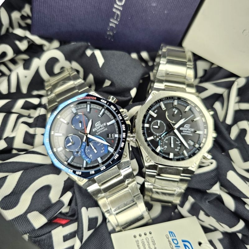 Jam Tangan Edifice EQB1100 Silver Chronograph Aktif