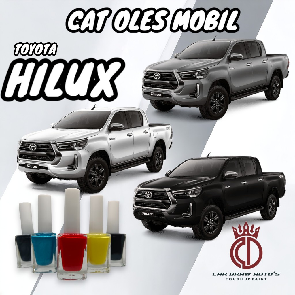 Cat Oles Mobil Toyota Hilux DC Hitam Putih Grey Silver
