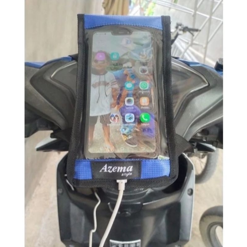 Tas Holder Hp Tas motor waterprof, layar mika Touchscrean, Tas hp ojol