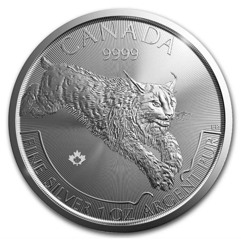 Perak Silver Coin Predator Lynx Canada 2017 1 oz