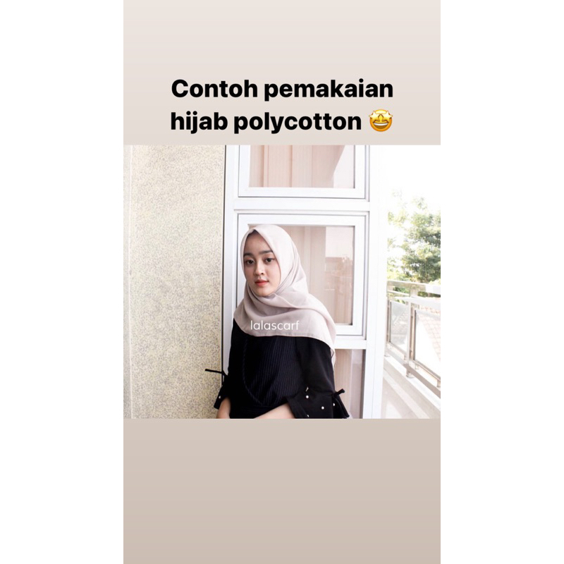 POLYCOTTON HIJAB SEGI EMPAT BELLA SQUARE POLYCOTTON TERMURAH