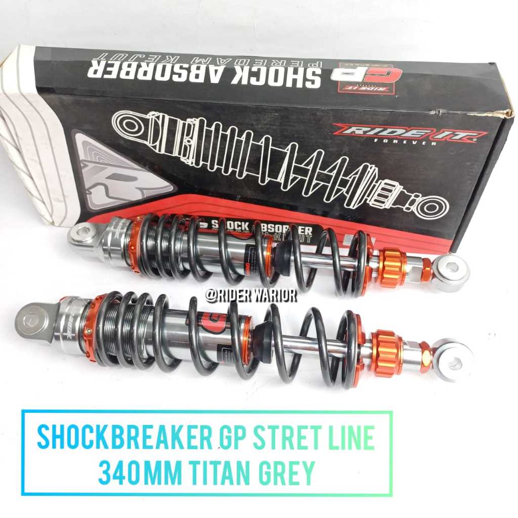 SHOCKBREAKER RIDE IT GP STREET LINE SHOCK 34 TITAN GREY SKOK KLIK REBOUND FUNGSI RIDE IT