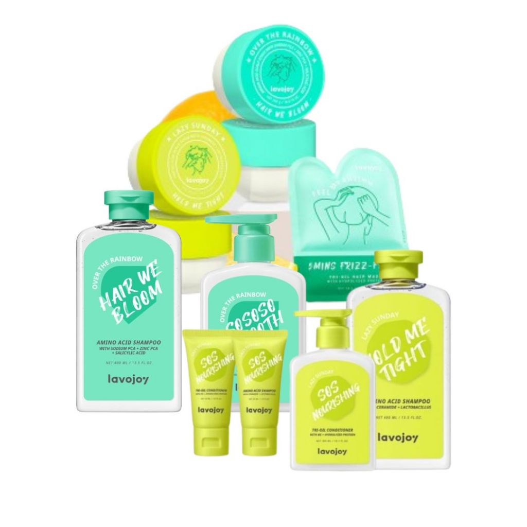 Lavojoy LVJ Hair Series Hold Me Tight Shampoo Lazy Sunday | Hair We Bloom Shampoo Over The Rainbow |