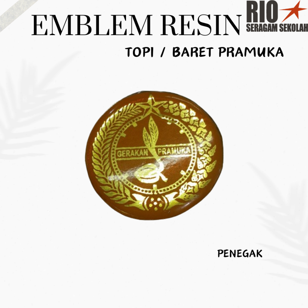 EMBLEM TOPI PENEGAK RESIN/ PIN TOPI PRAMUKA/ EMBLEM TOPI CEWE/ PIN TOPI PRAMUKA PUTRA PUTRI/ EMBLEM 