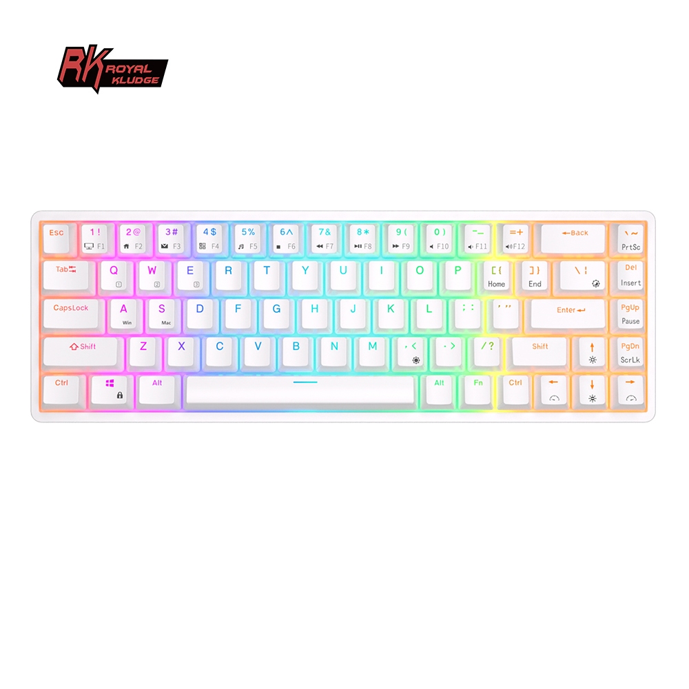 Royal Kludge RK 837 White 68 Keys Gaming Keyboard