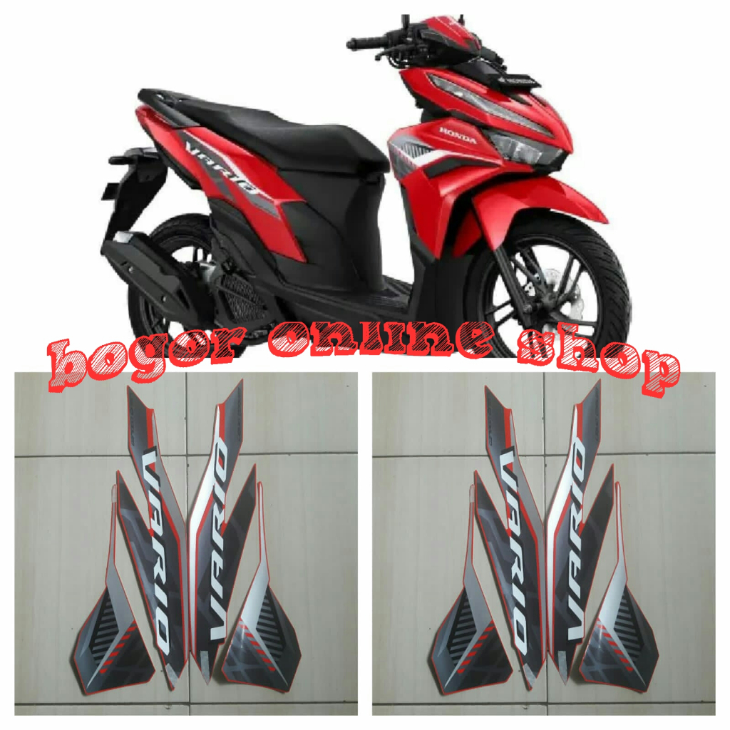 stiker body motor vario 125 2022 merah