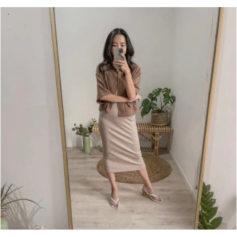 maven clara top in biscotti