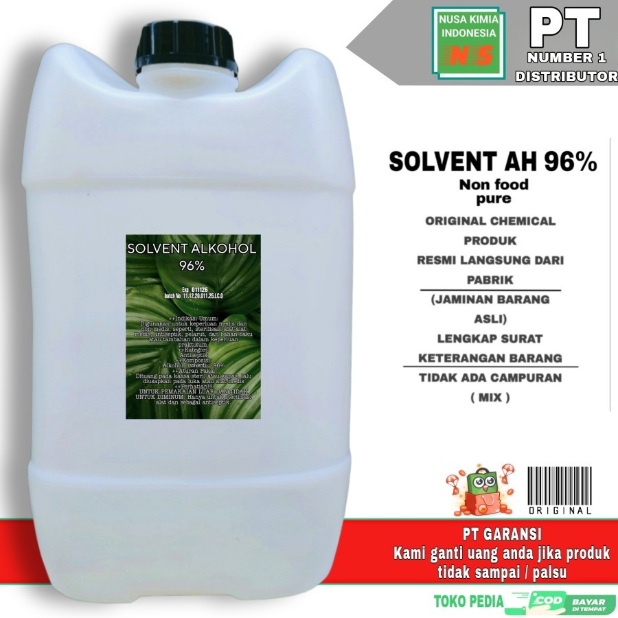 Alkohol 96% 20 liter / alkohol 96% 20 liter for chemical parfum dll