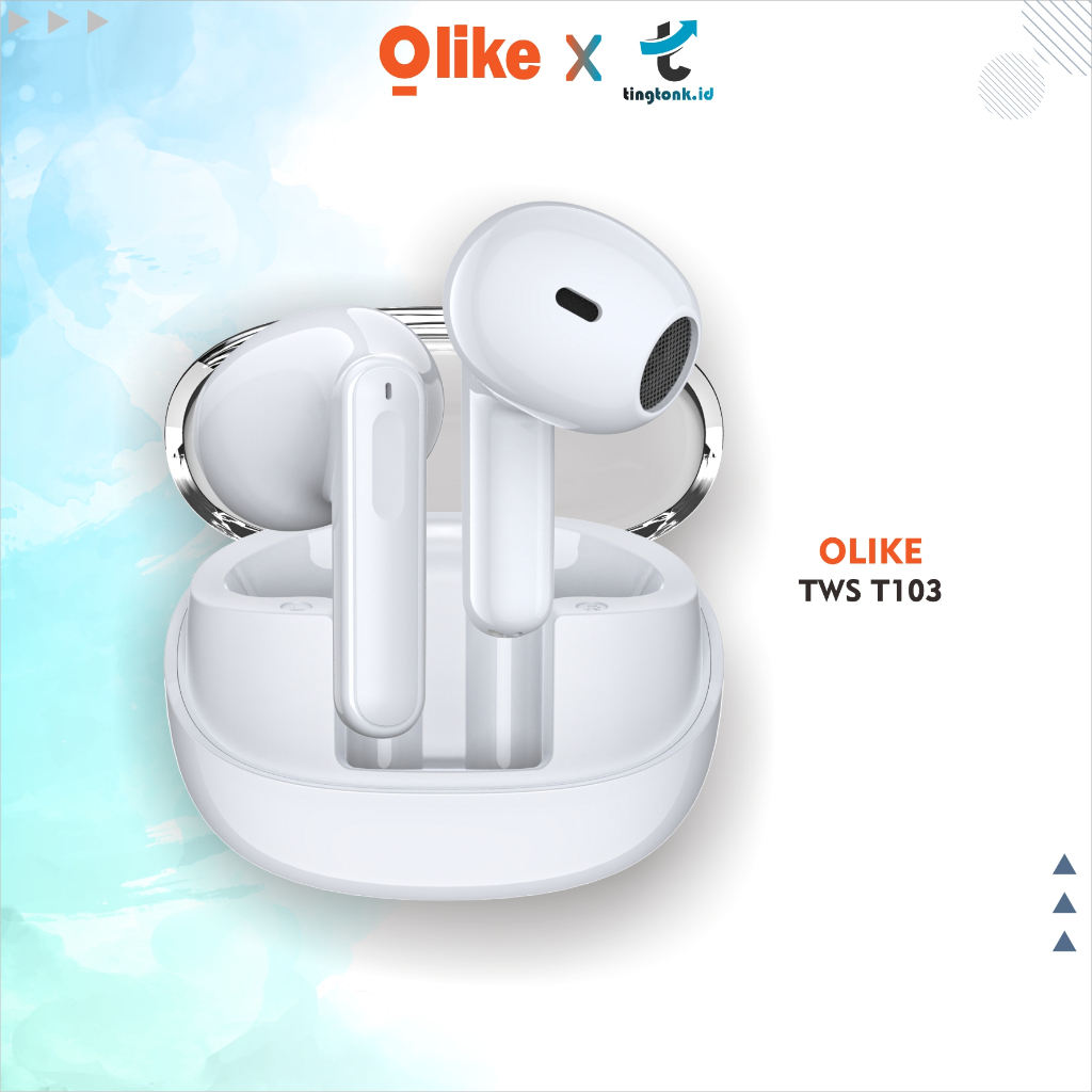 OLIKE TWS TRUE WIRELESS BLUETOOTH EARPHONE EARBUDS HEADSET T103 ORIGINAL HANDPHONE LAPTOP OPPO SAMSU