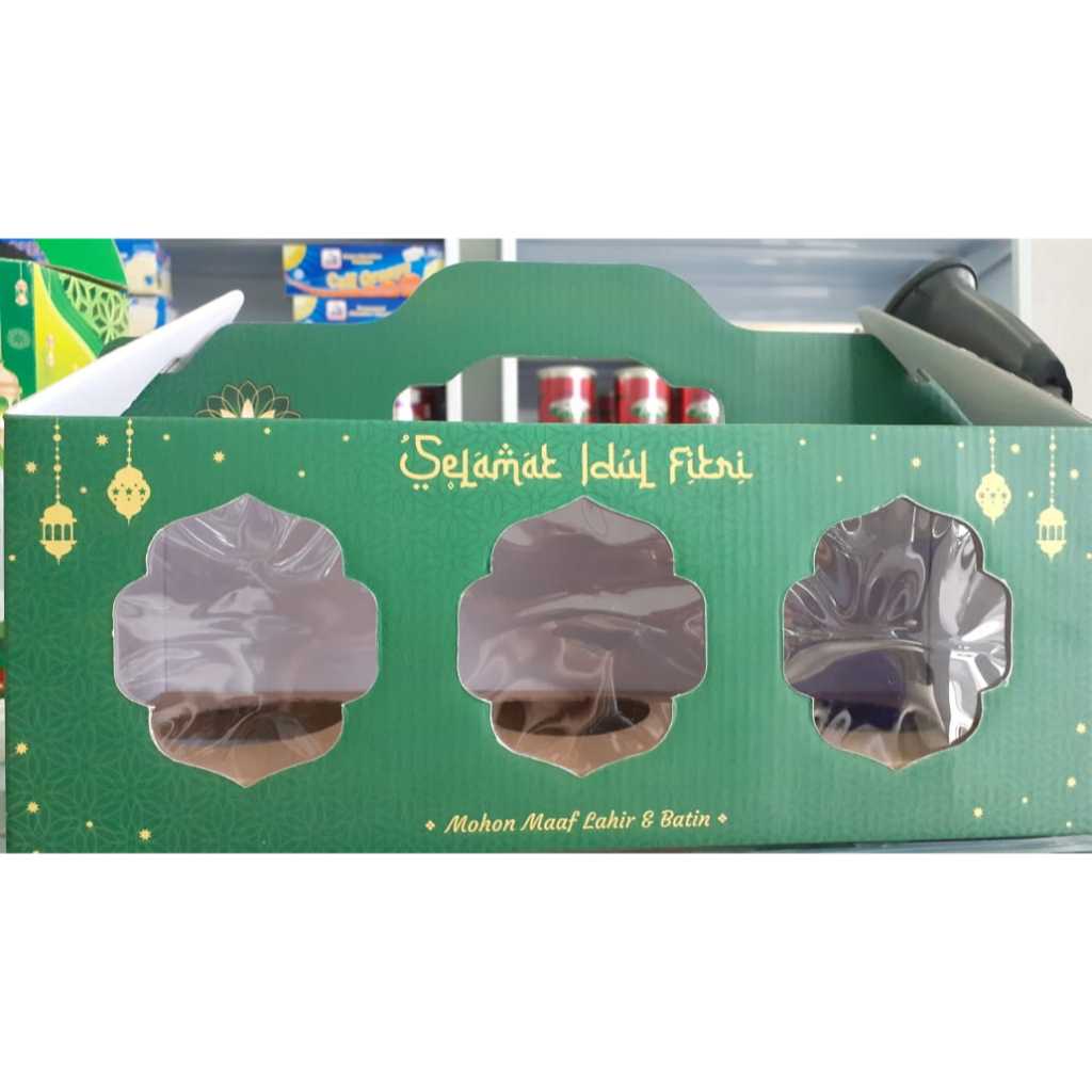 

Box Hampers Lebaran / Kotak Toples 500 ml isi 3 / Dus Idul Fitri / 31x12x12