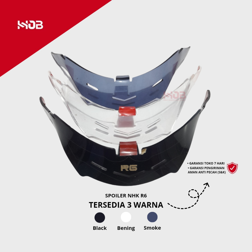 HELM SPOILER NHK R6 Spoiler Helm NHK - NHK R6 SPOILER HITAM SMOKE BLUE Spoiler Helm Nhk R6 | spoiler