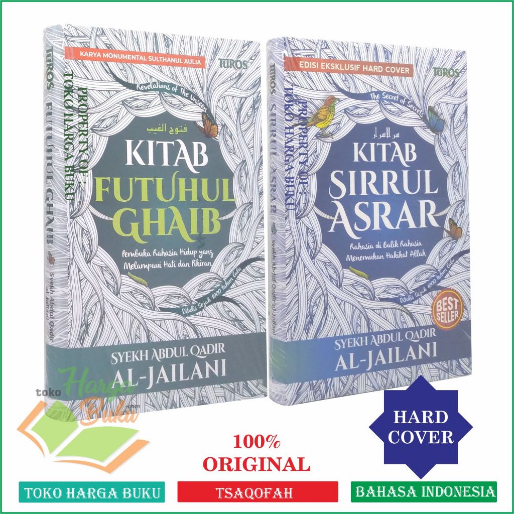 Paket 2 Buku Kitab Futuhul Ghaib dan Sirrul Asrar Karya Syekh Abdul Qadir Al-Jailani Penerbit Turos