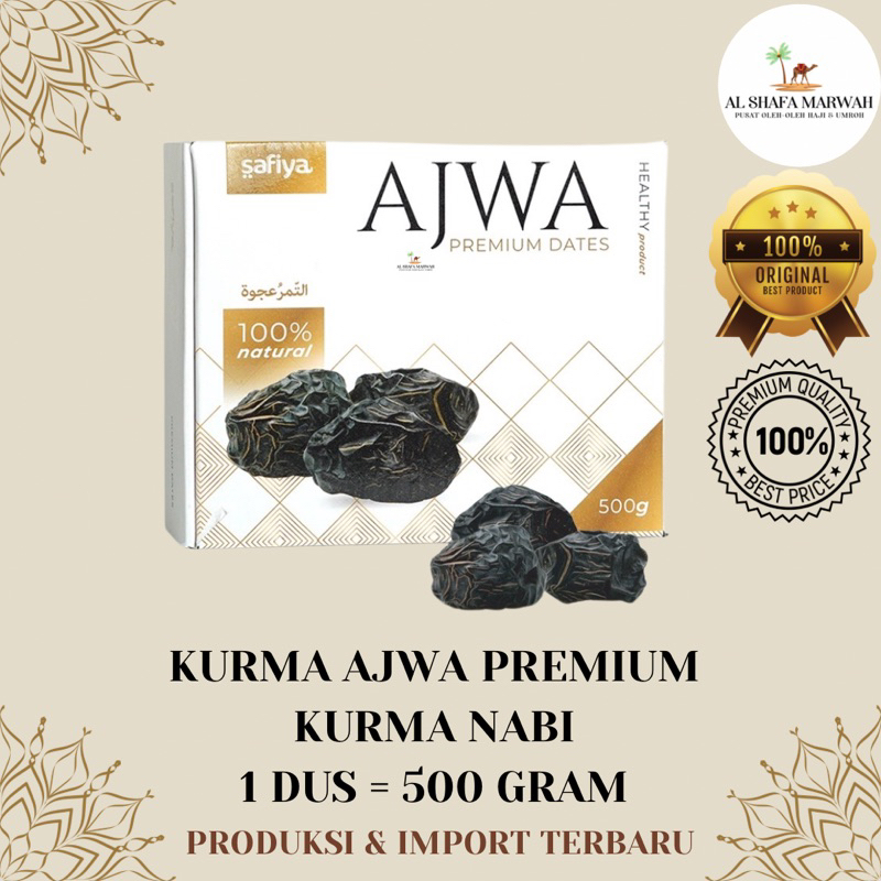

Kurma Ajwa Premium 500 Gram Kurma Nabi | Ajwa Safiya 500 Gram