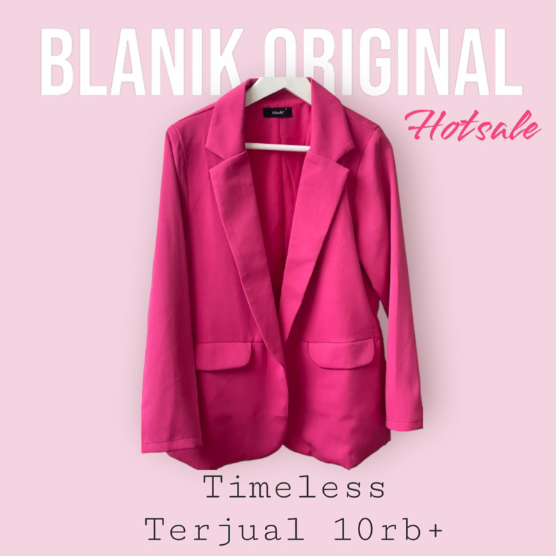 Chloebeautyshop - Blazer Blanik Original Furing/ Premium Kerah Kupu / Rompi Wanita / Formal Kerja Wi