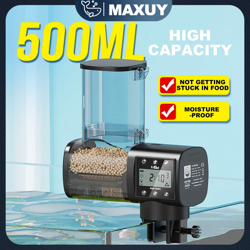 NEW Automatic Fish Feeder 500ml / Pakan Ikan Otomatis / Auto Fish Feeder [terbaik][terlaris]