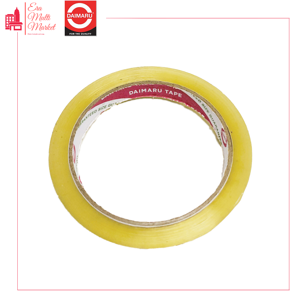 

Isolasi Daimaru 1/2 inci 12mm x 72 yard / Selotip bening / Clear Tape 0,5 inch / Transparan