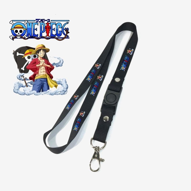

Tali Lanyard ONEPIECE LUFFY / Lanyard Hitam Premium lanyard anime cartoon kartun / gantungan kunci / gantungan id card / gantungan flashdisk / nametag hp name tag / gantungan pengait handphone y