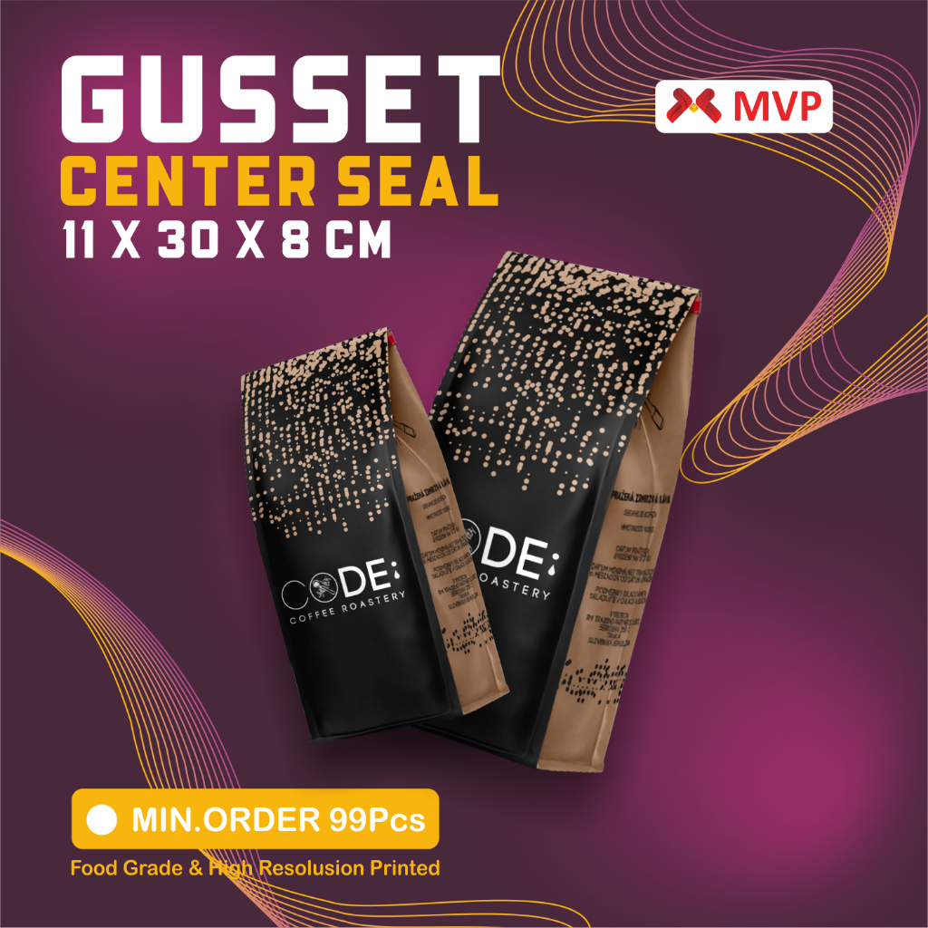 

KEMASAN MAKANAN GUSSET CENTER SEAL - 11x30X8cm