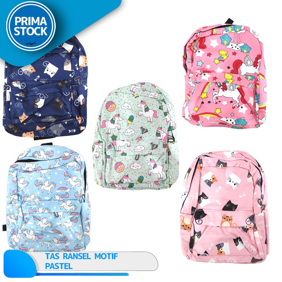 TAS SEKOLAH SCHOOL BAG ANAK DEWASA MOTIF UNICORN CARTOON NOT JANSPORT