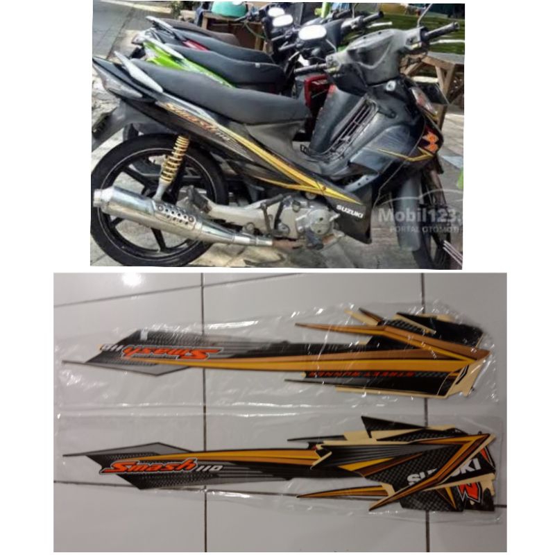 STIKER STRIPING SUZUKI SMASH SR HITAM 2007 / LIS BODY SMASH SR HITAM 2007