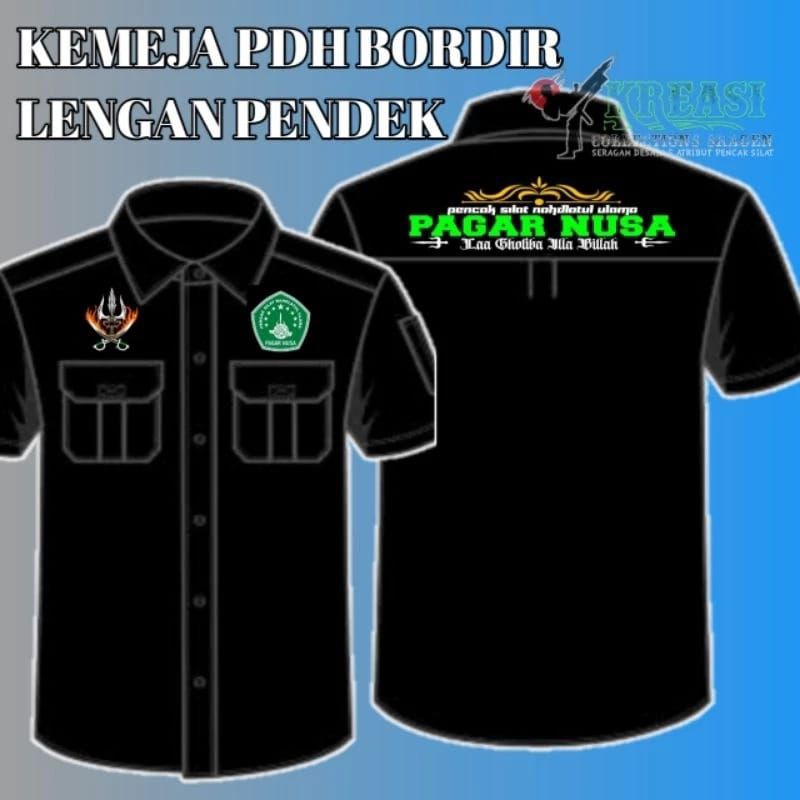 Hem/kemeja bordir pagar Nusa