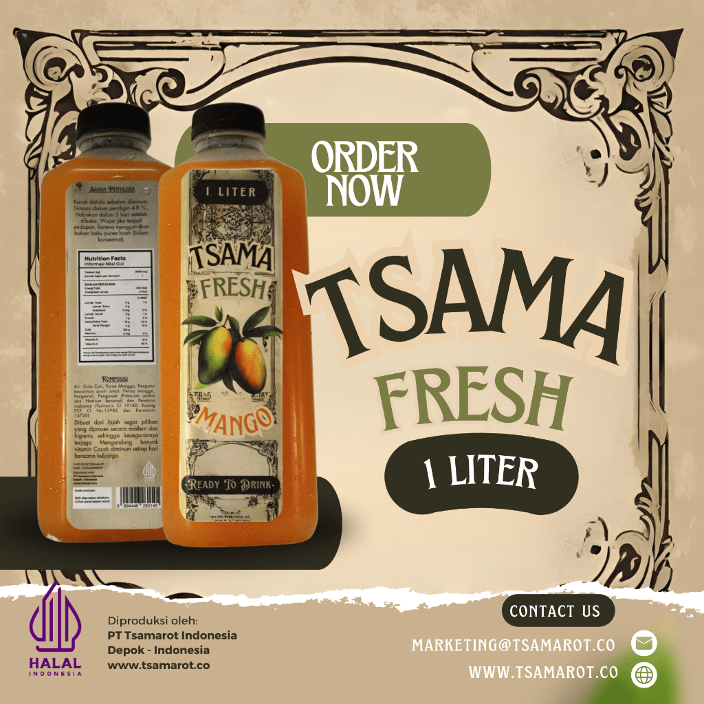 

Tsama Fresh- Mango Juice 1L- Jus Mangga - Juice - 1L