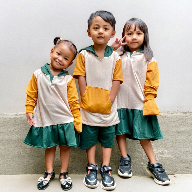 Dress anak perempuan / baju couple anak / baju anak cowok / set hoodie anak / setelan anak / baju le