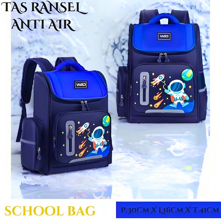 1212 FLASH SALE SMARTGIRL New Tas Ransel Anak Sekolah Import Sd Cowok Anti Air Astronot 55 serbuuu