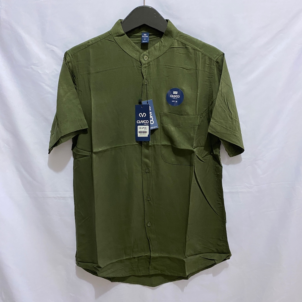 Baju Koko Pria Tangan Pendek_Koko Pria Hijau Army_koko Pria