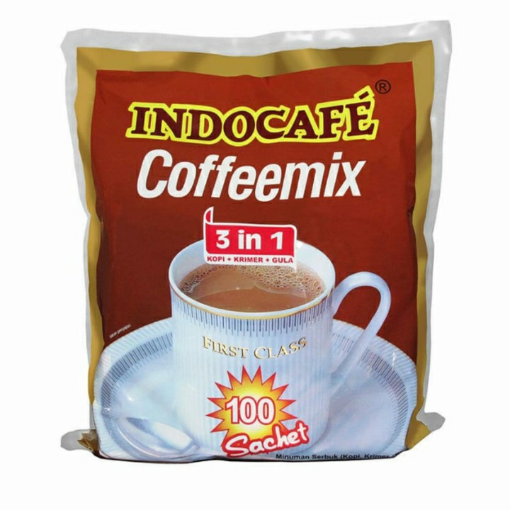 

kopi indocafe coffeemix 3in1 isi 100 saset