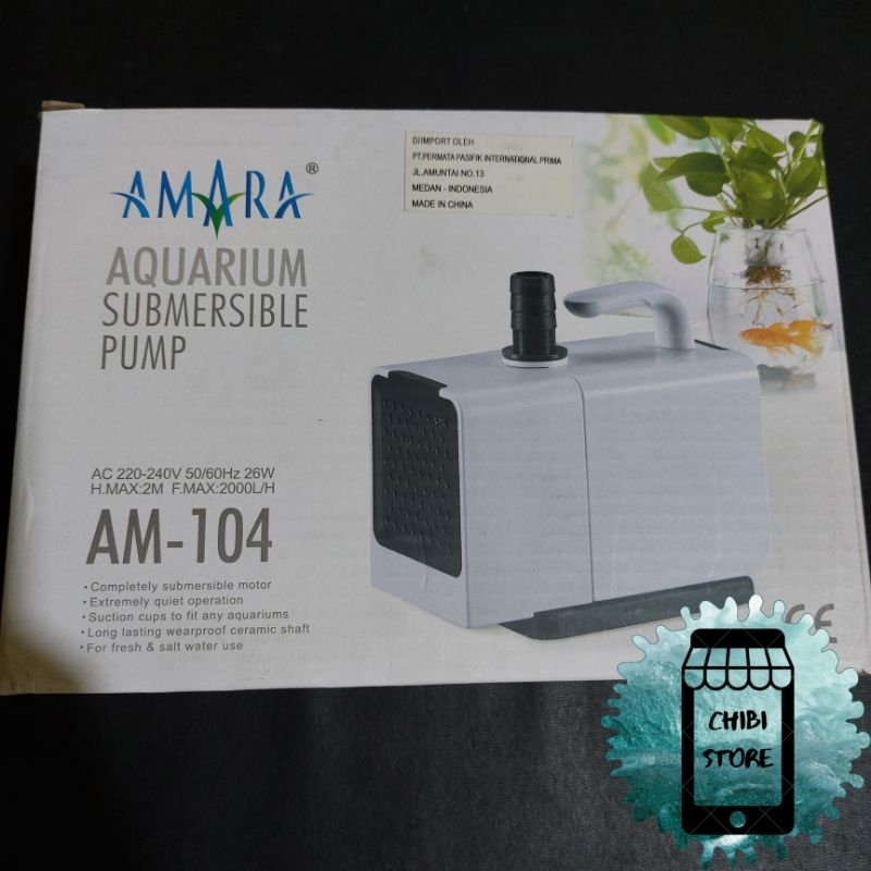POMPA AKUARIUM AMARA AM-104 / MESIN KOLAM AMARA AM - 104 / MESIN AQUARIUM AMARA AM 104 /  POND PUMP 