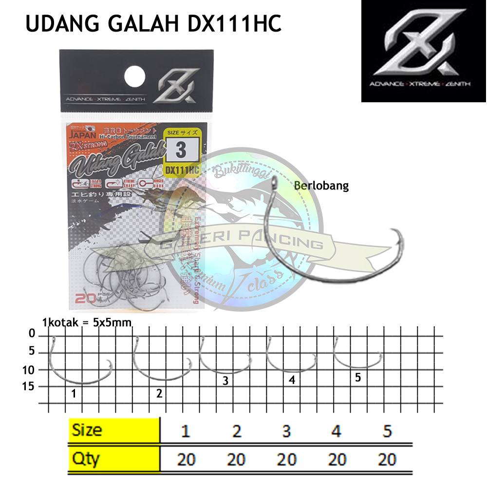 Kail Pancing Udang AXZ Udang Galah DX 111 HC