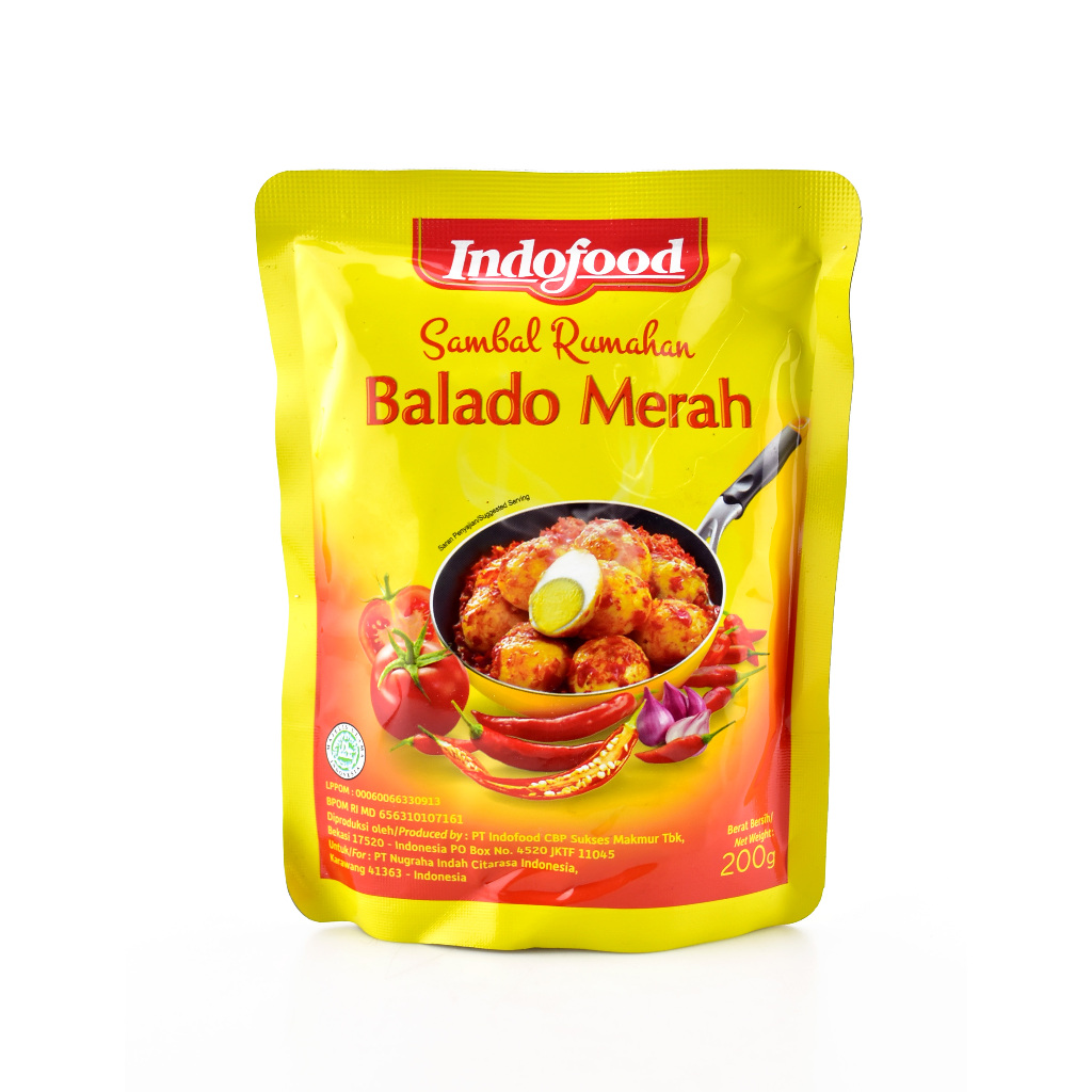 

Bumbu Sambal Balado INDOFOOD Baldo Merah 200 gr