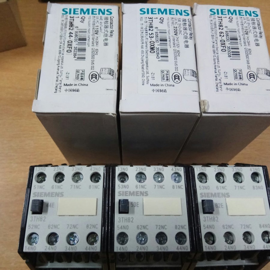 CONTACTOR RELAY SIEMENS 3TH82 44E 4NO 4NC 3RH82 4NO 4NC 100% ORIGINAL CONTACTOR RELAY SIEMENS 3TH82 