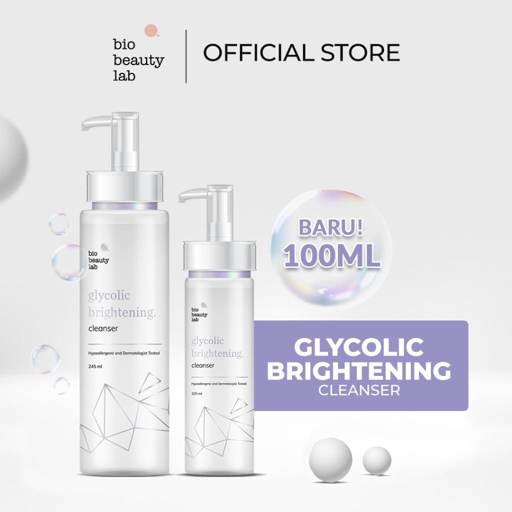 BIO BEAUTY LAB Face Wash / Indonesia Pembersih Wajah / Glycolic Brightening Cleanser / Removes Dead 