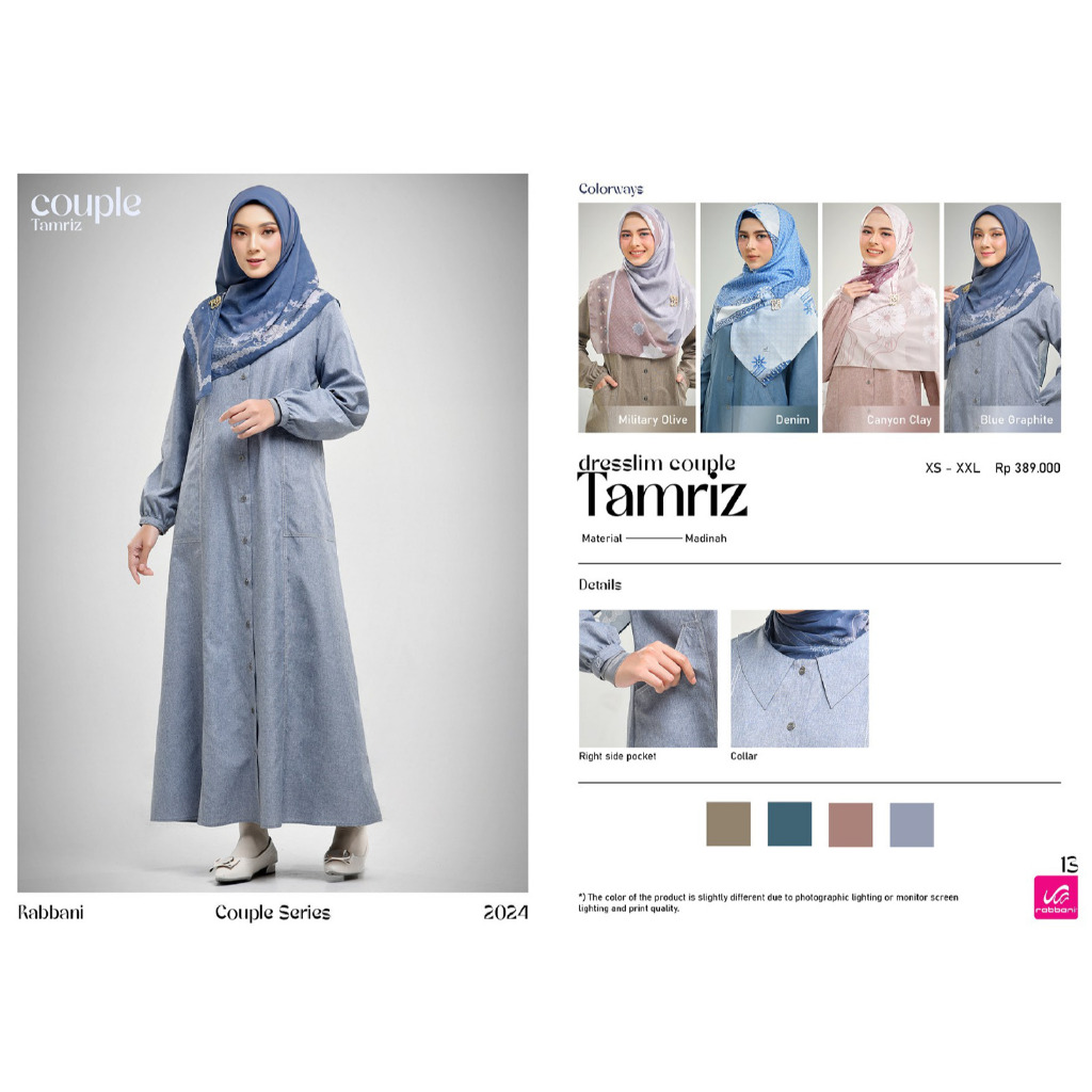 Rabbani - Dresslim Couple Tamriz / Gamis Dresslim Rabbani Terbaru Original Murah